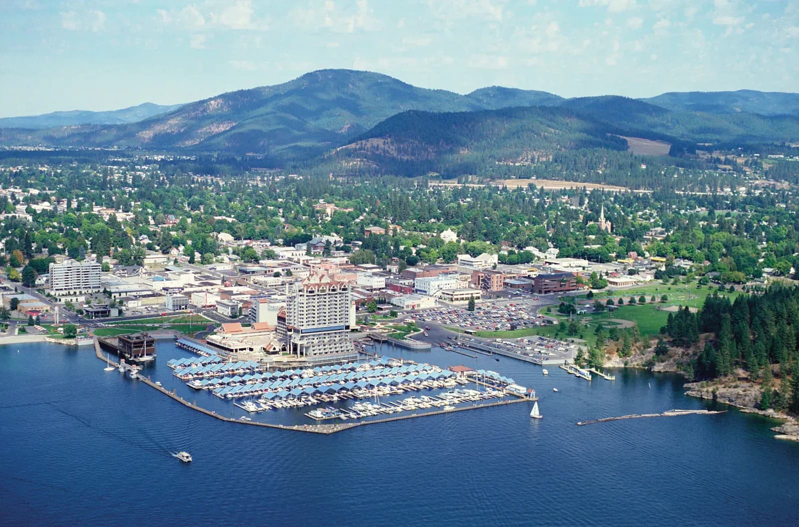 Coeur d'Alene as seen from the sky